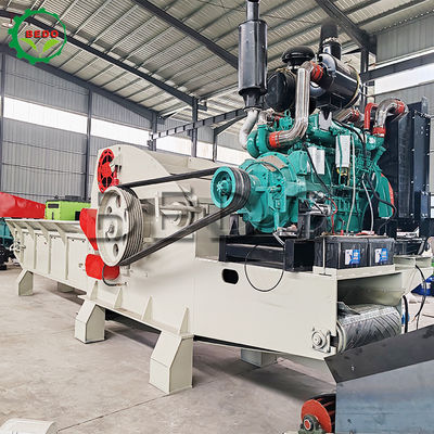 capacity wood chipper machine with Chip Size 25-35mm and Number of Blade 2pcs for industrial wood chipping needs