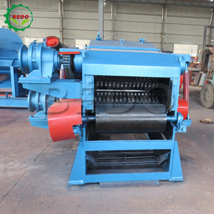 75kW 전기 대나무 나무 쪼개기 기계 240x540mm 입구 드럼 타입 쉐러더 장비