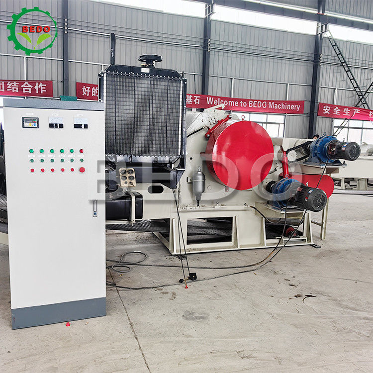 110KW 폐기물 나뭇가지 드럼 목재 치퍼 기계 산업 유형 슈레더